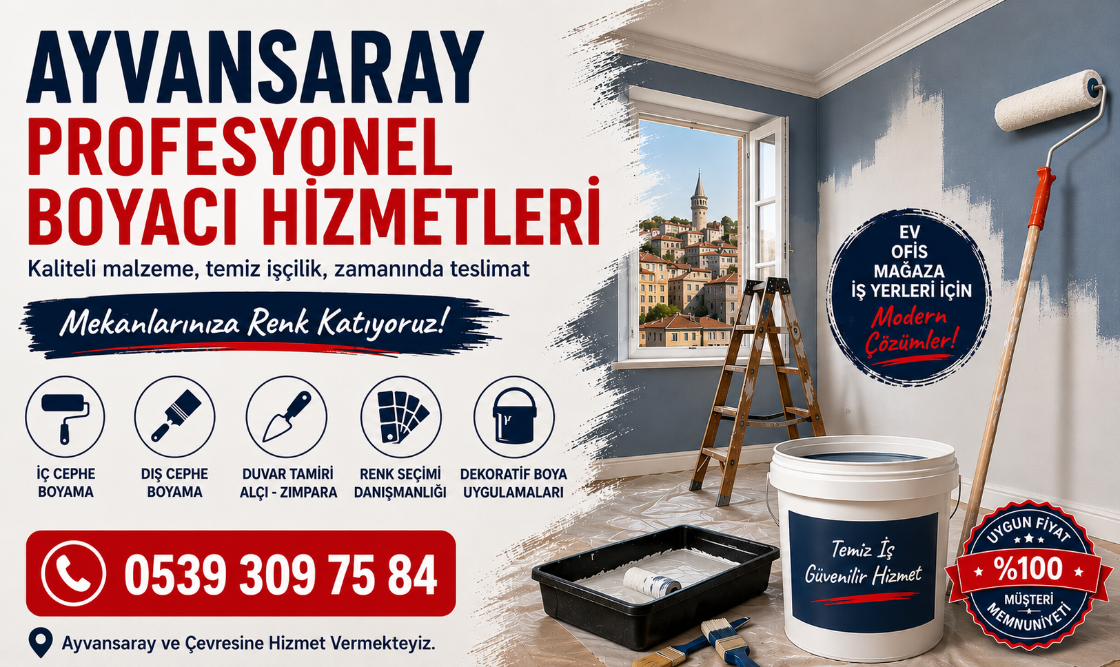 AYVANSARAY BOYACI USTASI, UYGUN FİYAT BOYACI